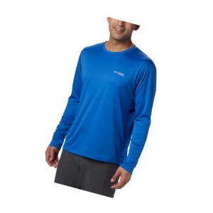 Pánské Mikina Columbia PFG Zero Rules Long Sleeve Blankyt | KHXW-49730