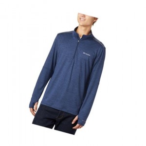 Pánské Mikina Columbia Tech Trail 1/4 Zip Tmavě Blankyt | CWSI-63814