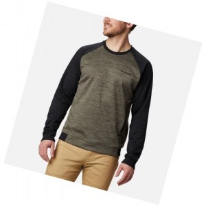 Pánské Mikina Columbia Tech Trail Midlayer Crew Šedé Zelene Černé | YTCX-64052