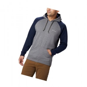 Pánské Mikina s Kapucí Columbia Hart Mountain II Fleece Šedé Tmavě Blankyt | QWCM-42069