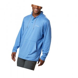 Pánské Mikina s Kapucí Columbia PFG Slack Tide Henley Blankyt | SBGV-97031