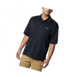 Pánské Polo Triko Columbia PFG Perfect Cast Černé | AHGO-10639