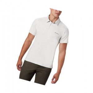 Pánské Polo Triko Columbia Tech Trail Bílé | YPJM-54601