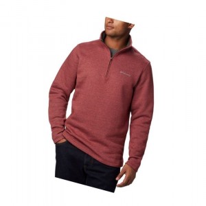 Pánské Pulovr Columbia Great Hart Mountain III Half Zip Fleece Červené | EIUA-85190