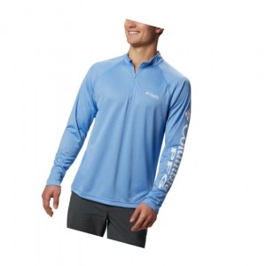 Pánské Pulovr Columbia PFG Terminal Tackle 1/4 Zip Bílé | EGKC-28076