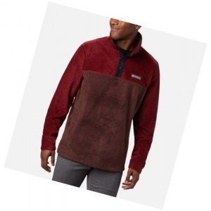 Pánské Pulovr Columbia Steens Mountain Half Snap Fleece Červené Černé | FTDA-28307