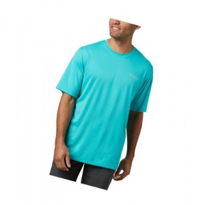 Pánské Tričko Columbia PFG Zero Rules Short Sleeve Světle Tyrkysové | QSUG-94576
