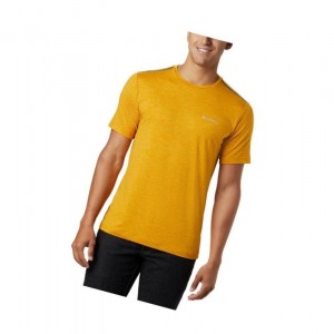 Pánské Tričko Columbia Tech Trail Crew Neck Světle Zlaté | OXSK-86372