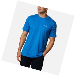 Pánské Tričko Columbia Tech Trail Crew Neck Světle Indigo | HQFJ-60732