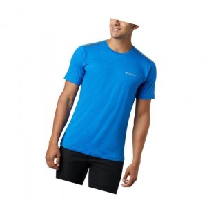 Pánské Tričko Columbia Tech Trail Crew Neck Blankyt Blankyt | BXQL-25438