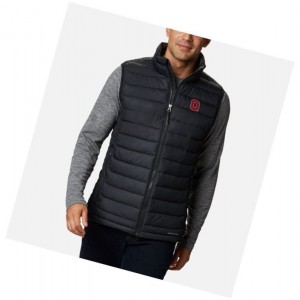 Pánské Vesta Columbia Collegiate Powder Lite - Ohio State Černé | ISFQ-81562